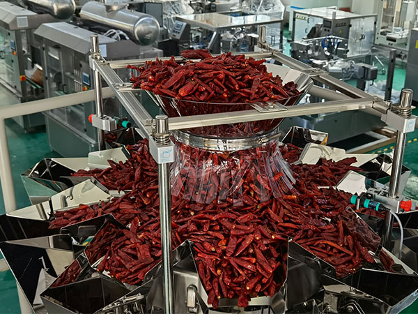 组合秤食品包装生产线细节图