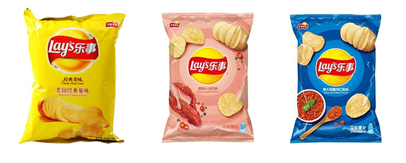薯片食品包装机-薯片自动化包装生产线样品图